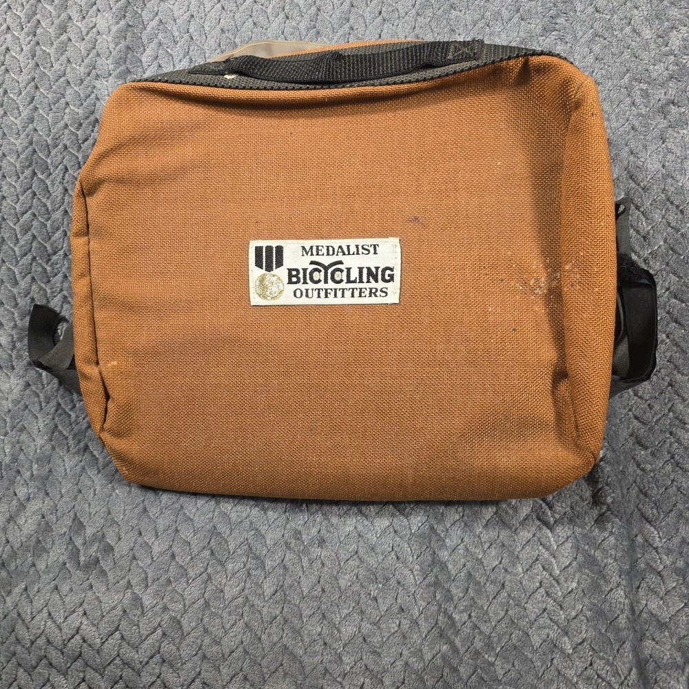 VTG Medalist Bicycling Outfitters Bicycle Handlebar Frame Bag Brown Canvas 11x10